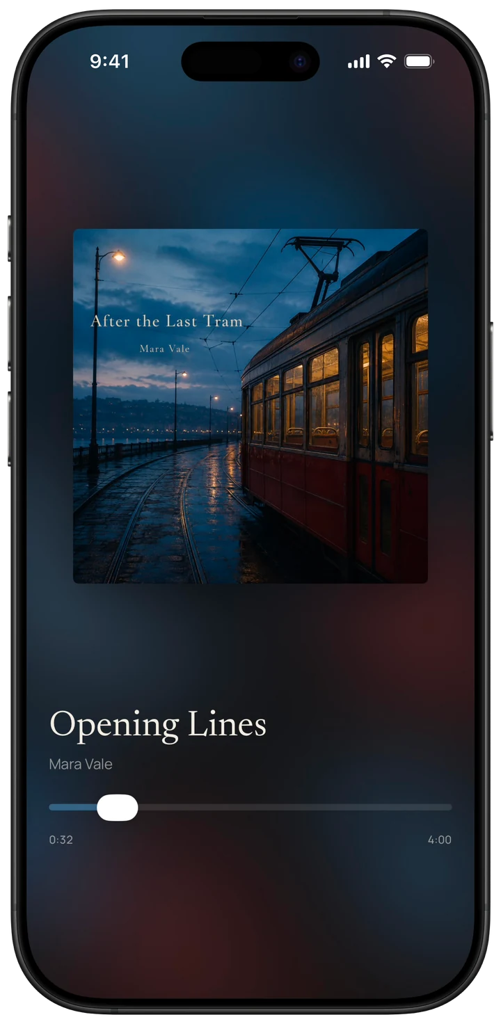 ARC Now Playing on iPhone with original demonstration artwork